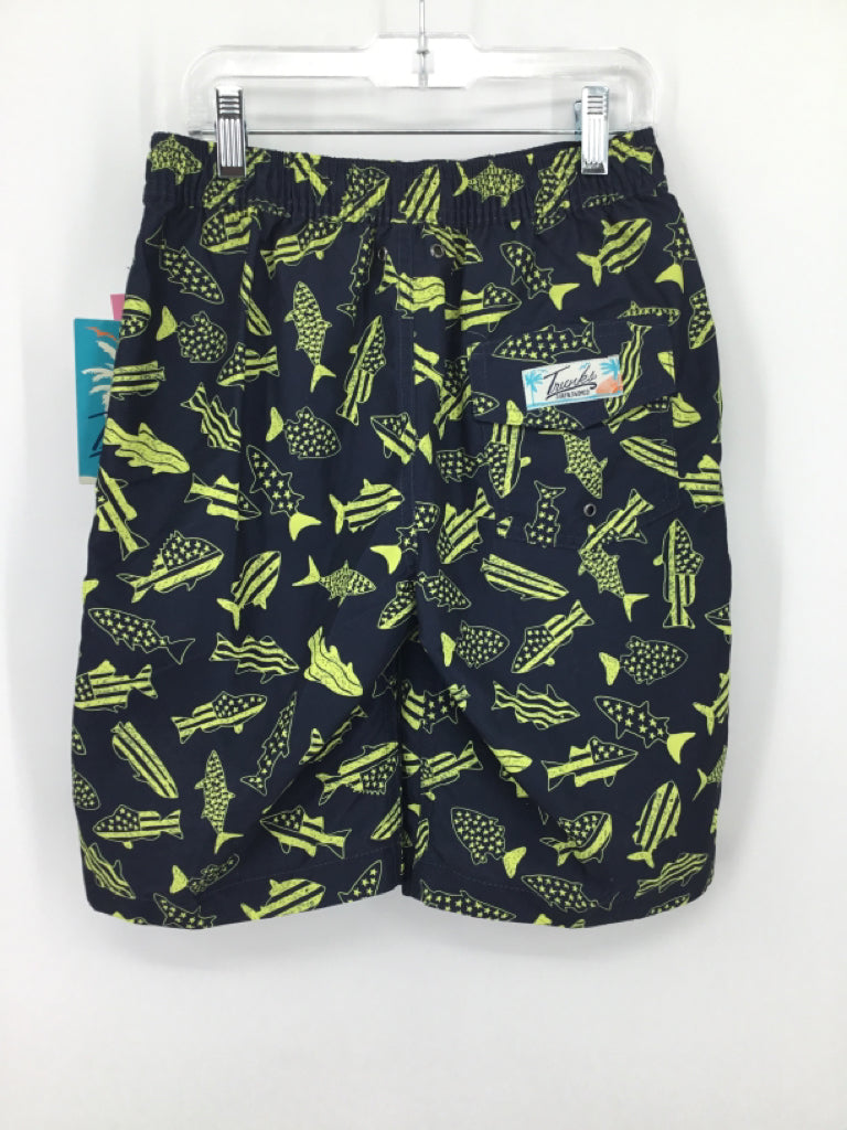 Trunks Surf & Swim Co. Child Size 8 Navy Print Swimwear - boys
