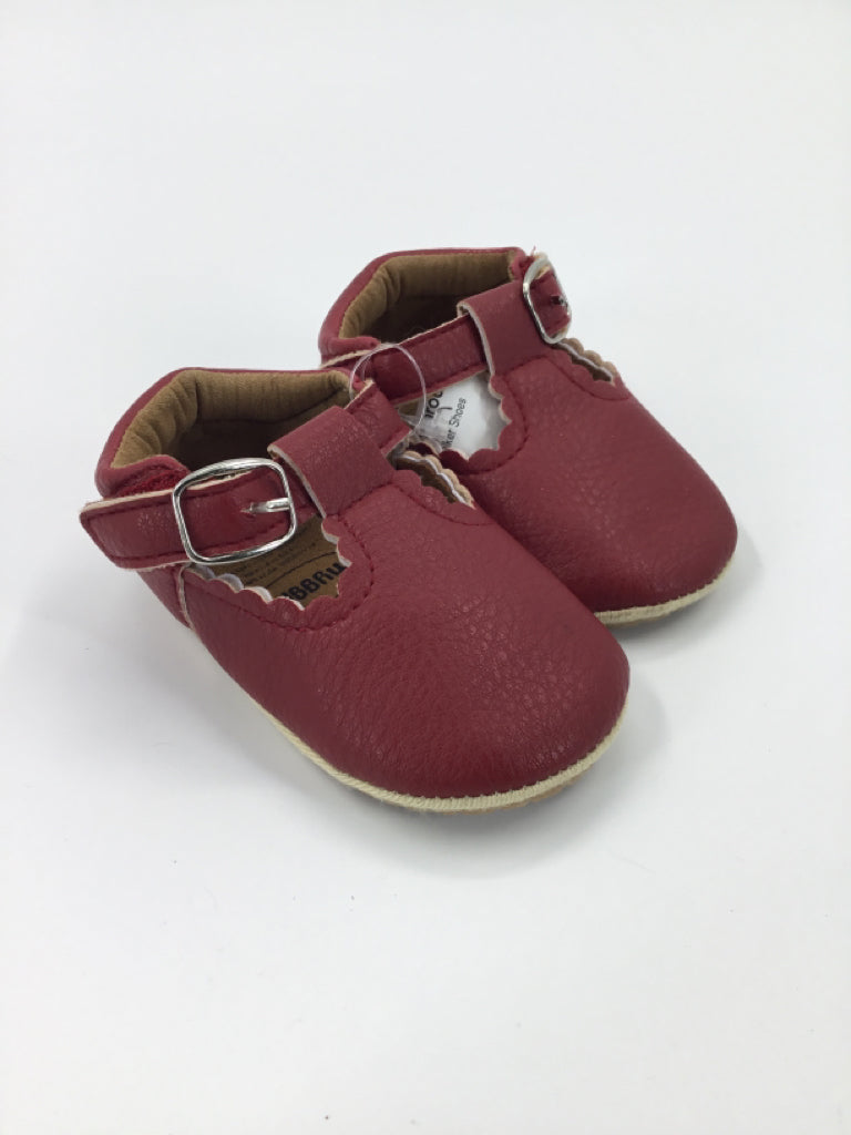 Myggpp Child Size 1 Toddler Red Baby/Walker Shoes