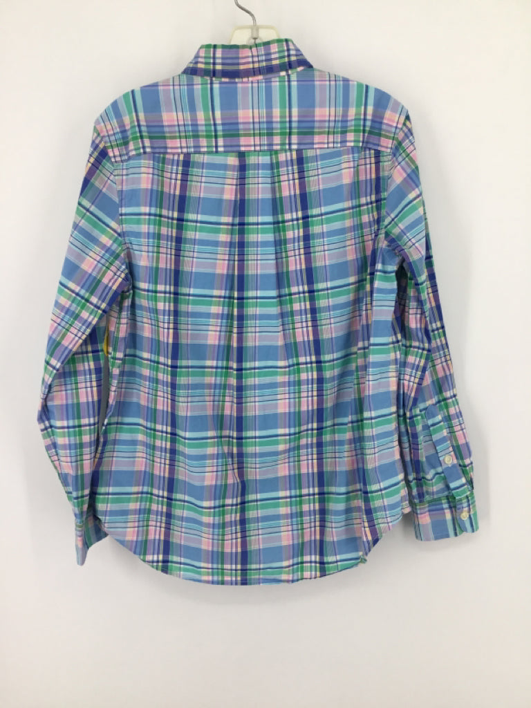 Ralph Lauren Child Size 10 Multi-Color Plaid Shirt - boys