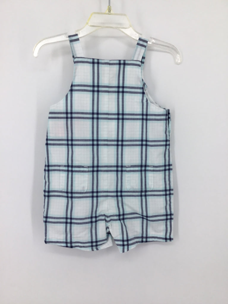 Janie and Jack Child Size 6-12 Months Blue Plaid Outfit - boys
