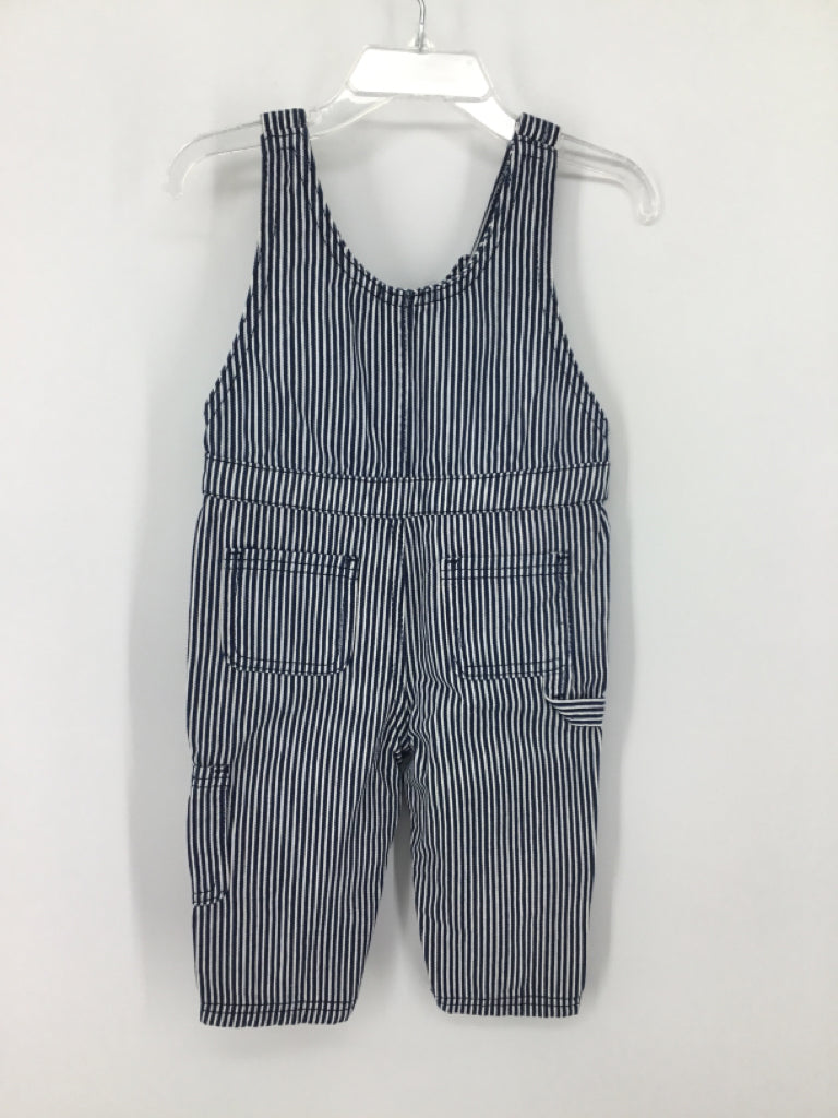Old Navy Child Size 6-12 Months Blue Stripe Overalls - boys