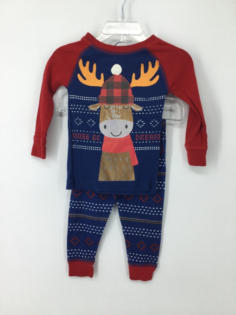 Koala Kids Child Size 12 Months Blue screen printed Pajamas - boys