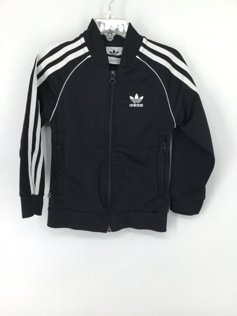 Adidas Child Size 5 Black Solid Jacket - boys
