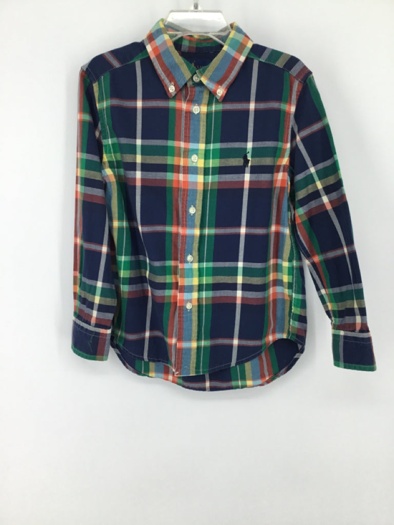 Ralph Lauren Child Size 5 Multi-Color Plaid Shirt - boys