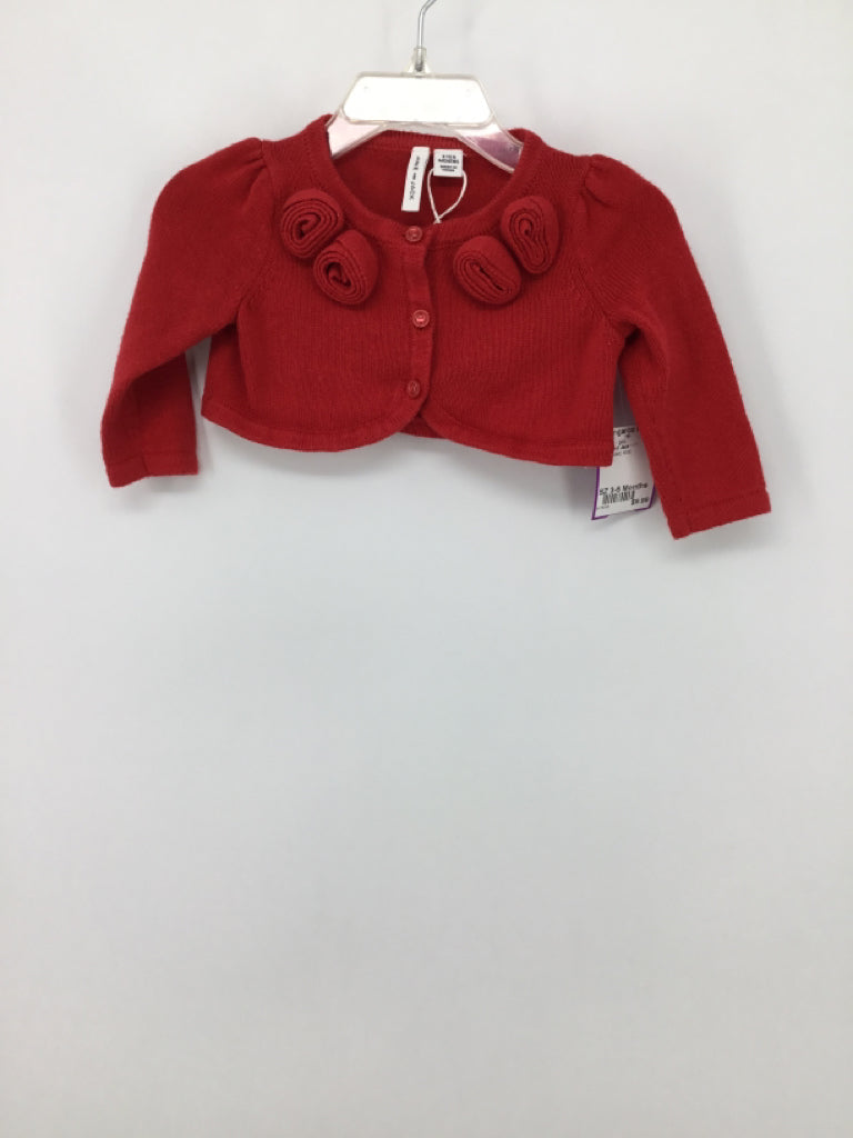 Janie and Jack Child Size 3-6 Months Red Sweater - girls