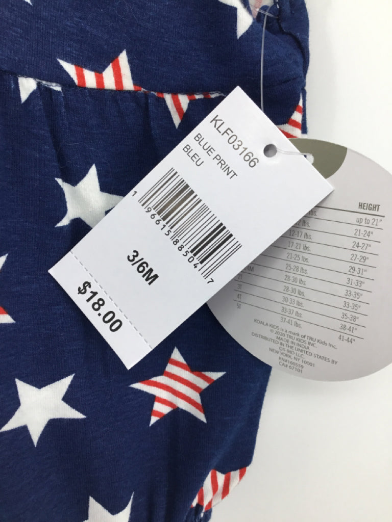 Koala Kids Child Size 3-6 Months Navy Stars & Stripes Outfit