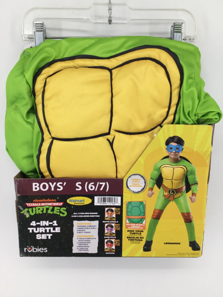 nickelodeon Child Size 6 Green TMNT 4-in-1 Turtle Set Halloween Costume