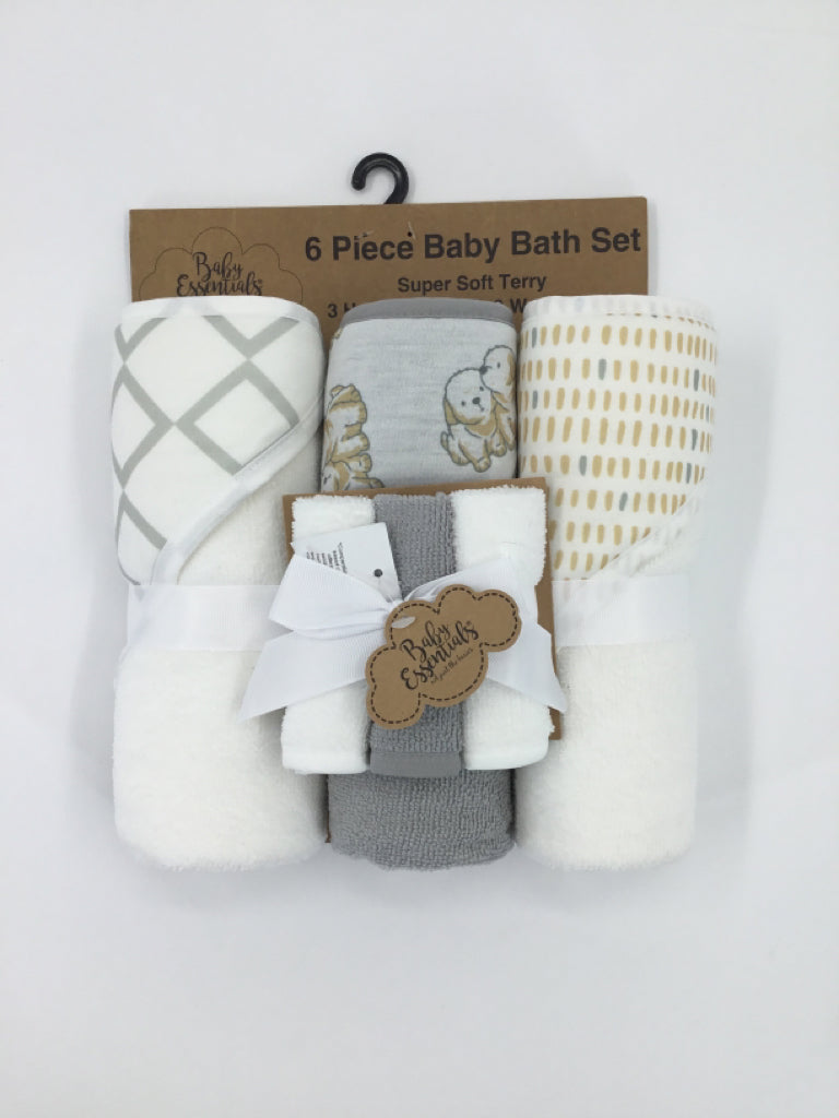 Baby Essentials Gray Dog Towel