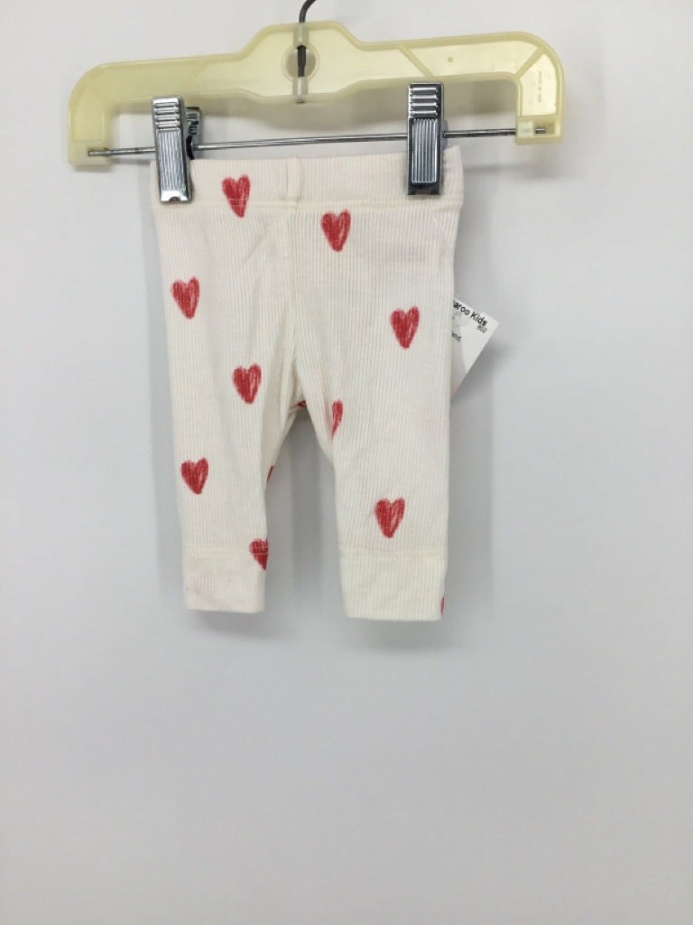 Childhoods Child Size 0-3 Months White Valentine's Day Pants