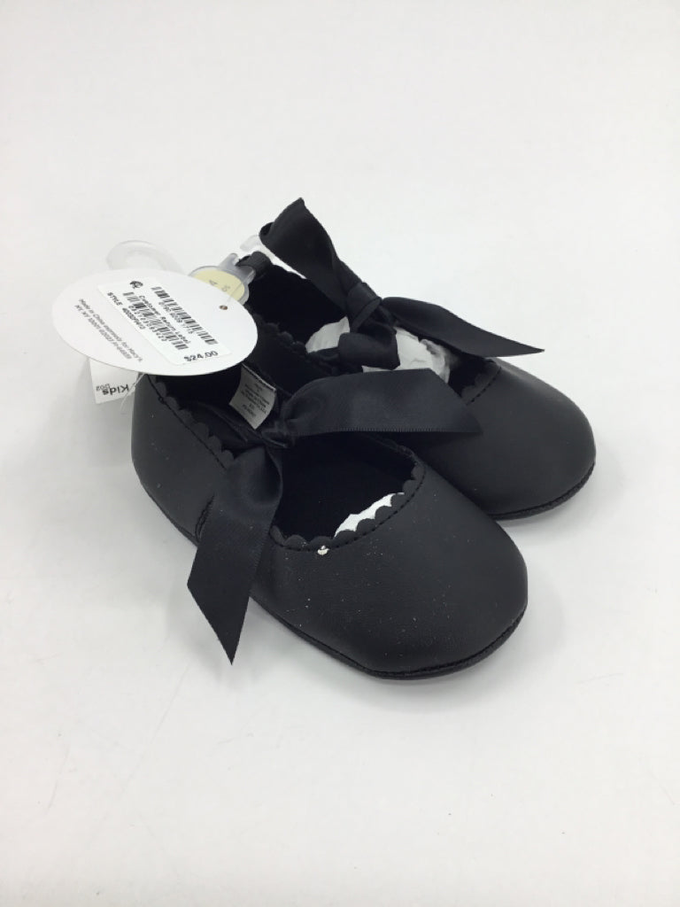 First Impressions Child Size 4 Toddler Black Dress Shoes