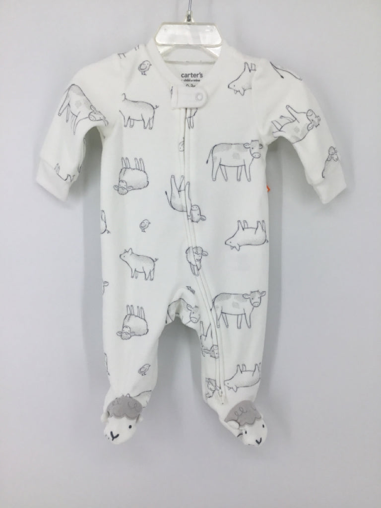 Child of Mine Child Size 0-3 Months White Sleepers