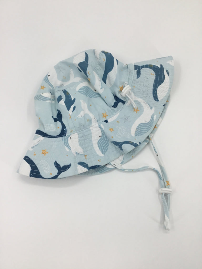 brandless Child Size 0-6 Months Blue Print Hats - boys