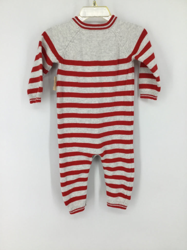 Cat & Jack Child Size 6-9 Months Red Stripe Outfit - boys