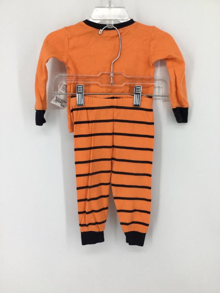 Childrens Place Child Size 6-9 Months Orange Halloween Pajamas