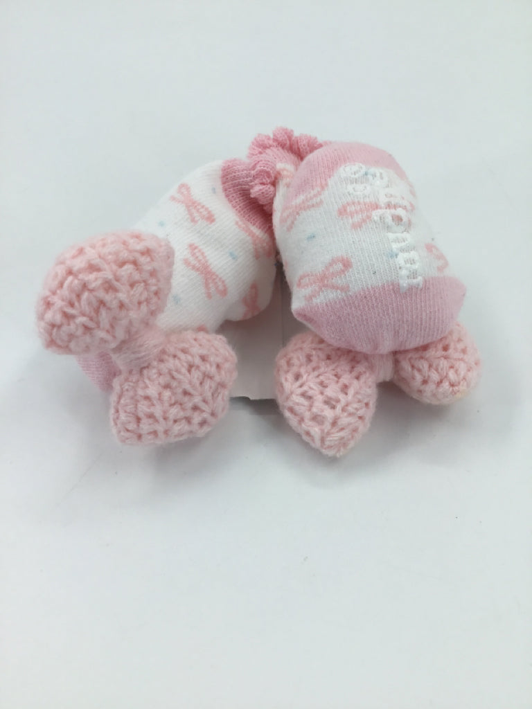 Mudpie Child Size 0-6 Months Pink Socks - girls