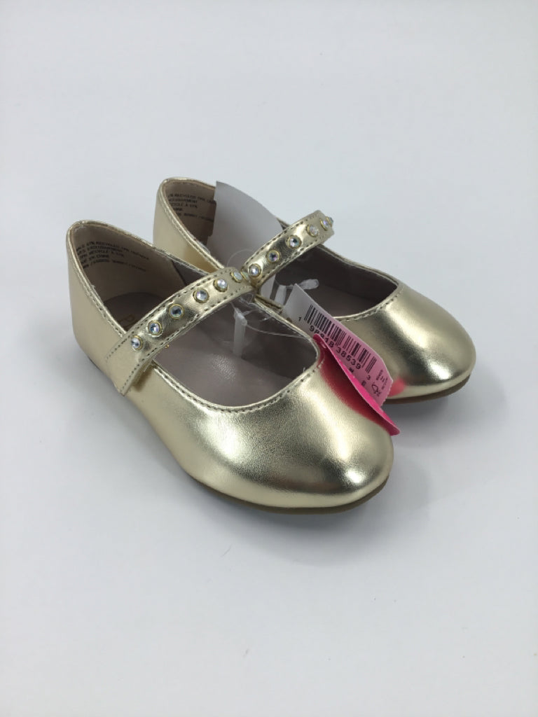 Childrens Place Child Size 7 Toddler Gold Dress Shoes