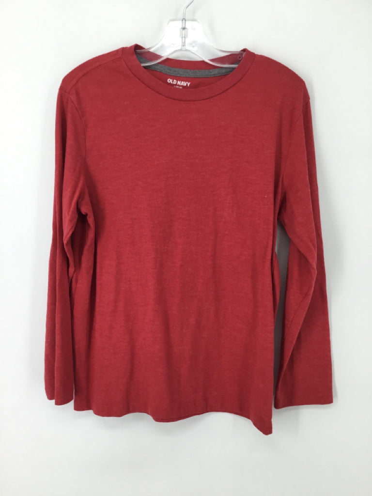 Old Navy Child Size 10 Red Solid T-shirt - boys