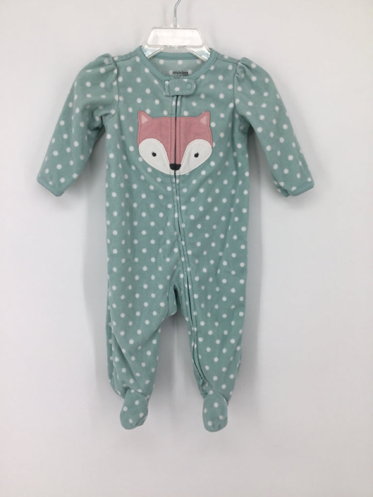 Simple Joys made by Carters Child Size 3-6 Months Blue Sleepers