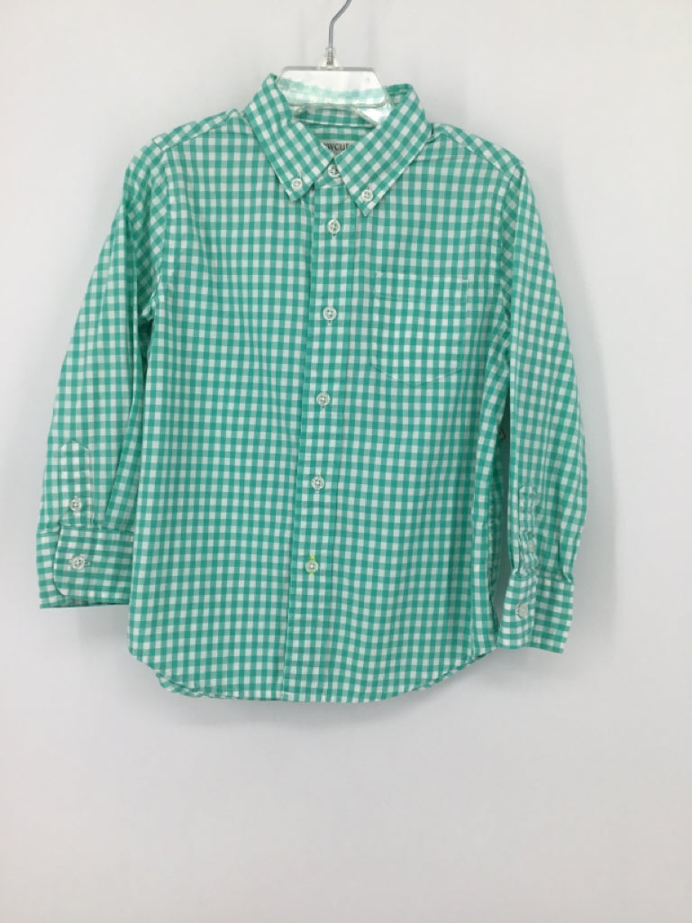 Crewcuts Child Size 3 Teal Gingham Shirt - boys