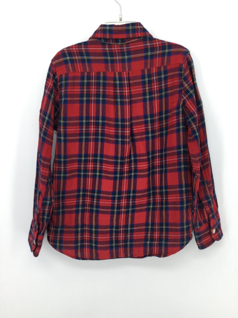 Gap Kids Child Size 6 Red Plaid Shirt - boys