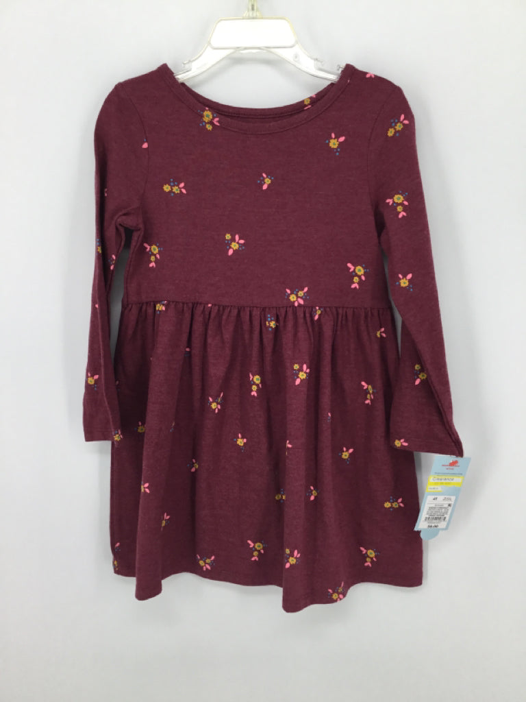 Cat & Jack Child Size 4 Burgundy Dress - girls