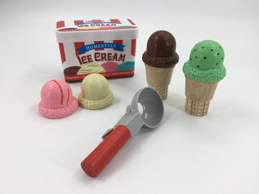 Melissa & Doug Scoop and Stack Ice Cream Cone Magnetic Pretend Play Set