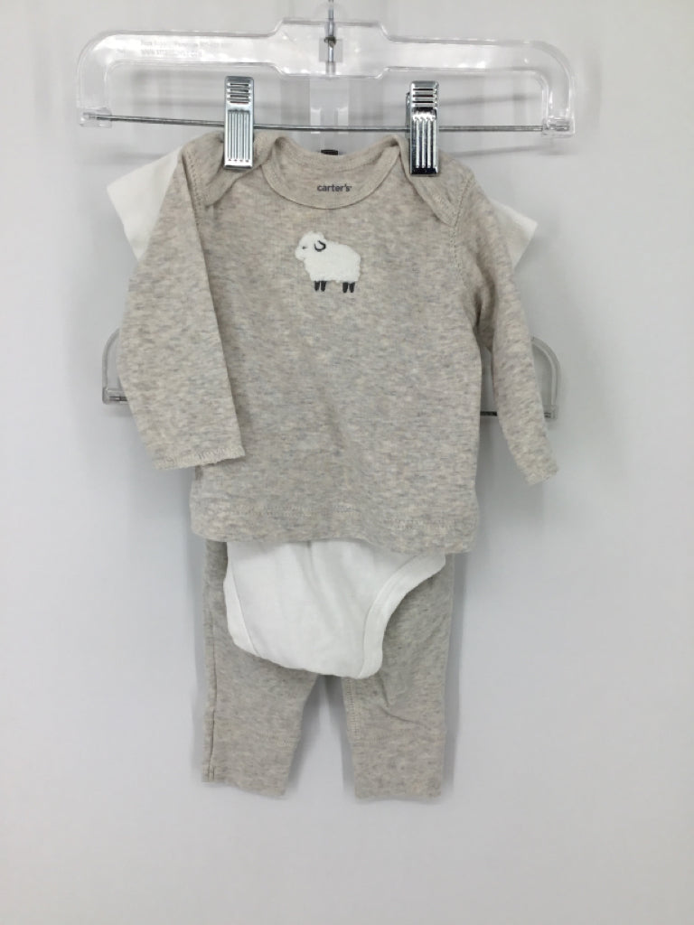 Carter's Child Size Newborn Gray Solid Outfit - boys