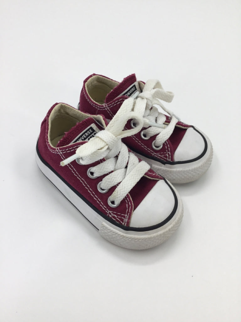 Converse Child Size 3 Toddler Burgundy Sneakers