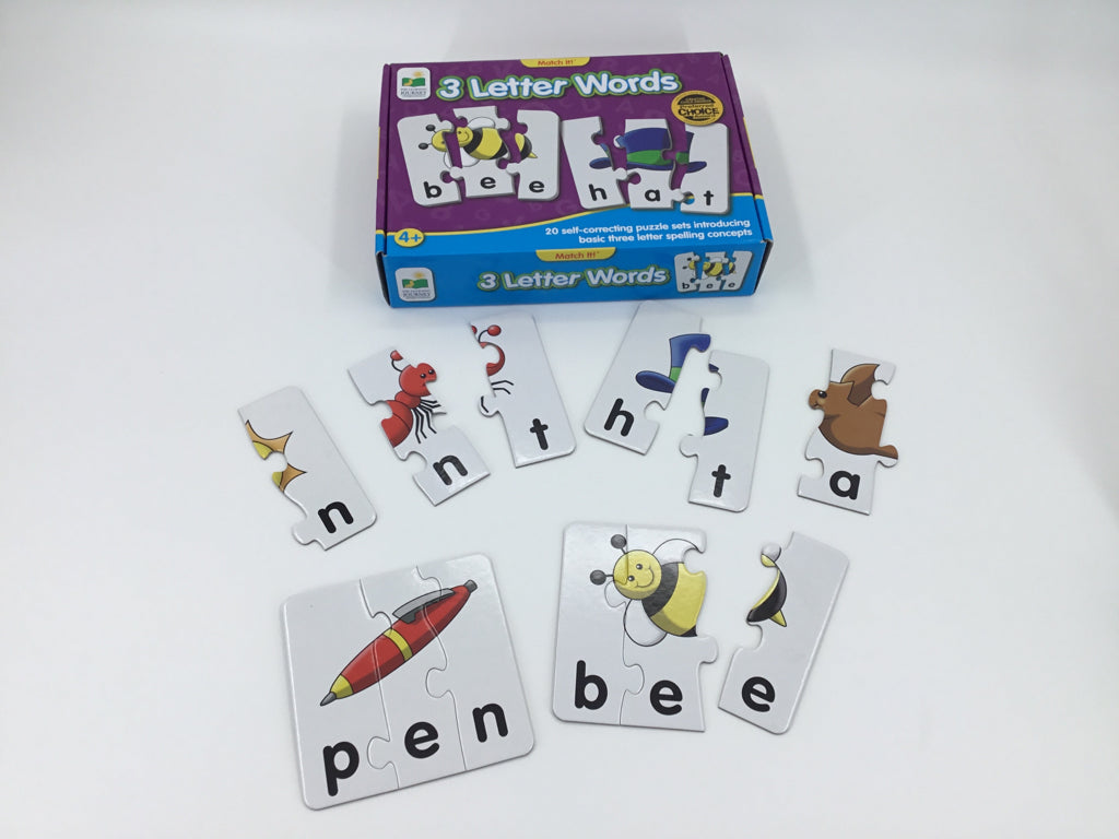 The Learning Journey 3 Letter Words Self Correcting Puzzles