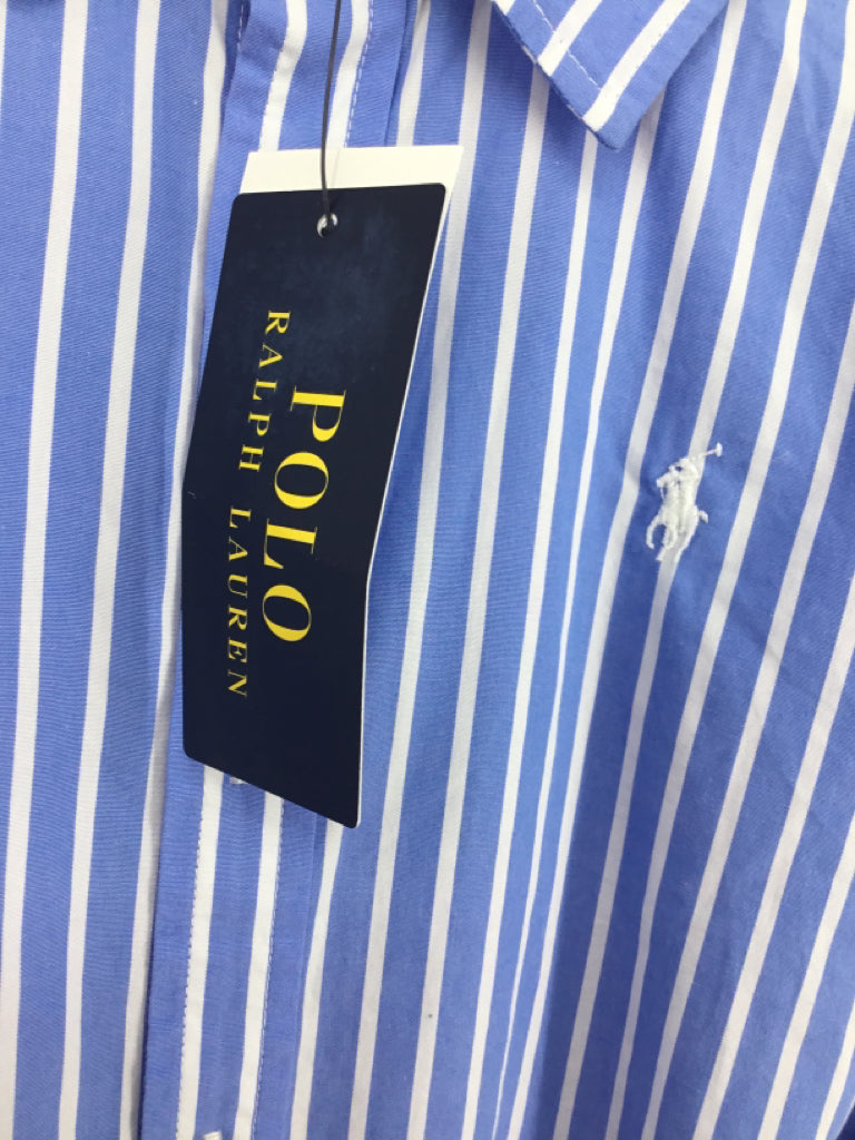 Ralph Lauren Child Size 12 Blue Stripe Shirt - boys