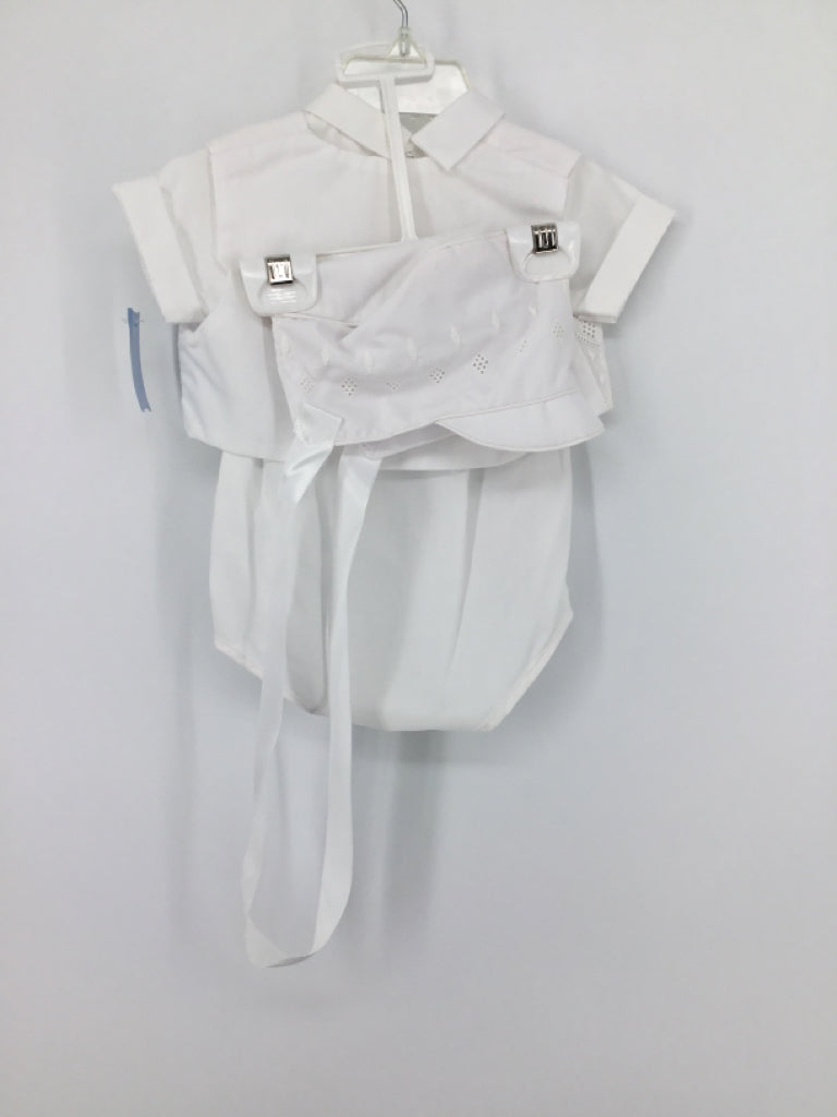 brandless Child Size 0-6 Months White Solid Outfit - boys