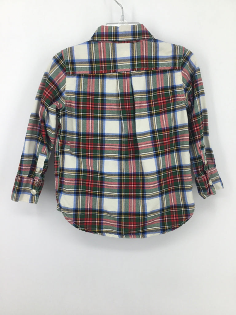Baby Gap Child Size 2 Multi-Color Plaid Shirt - boys