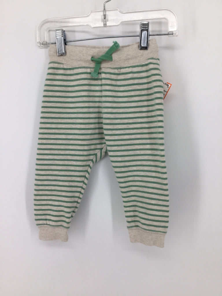 H & M Child Size 18 Months Green Stripe Pants - boys