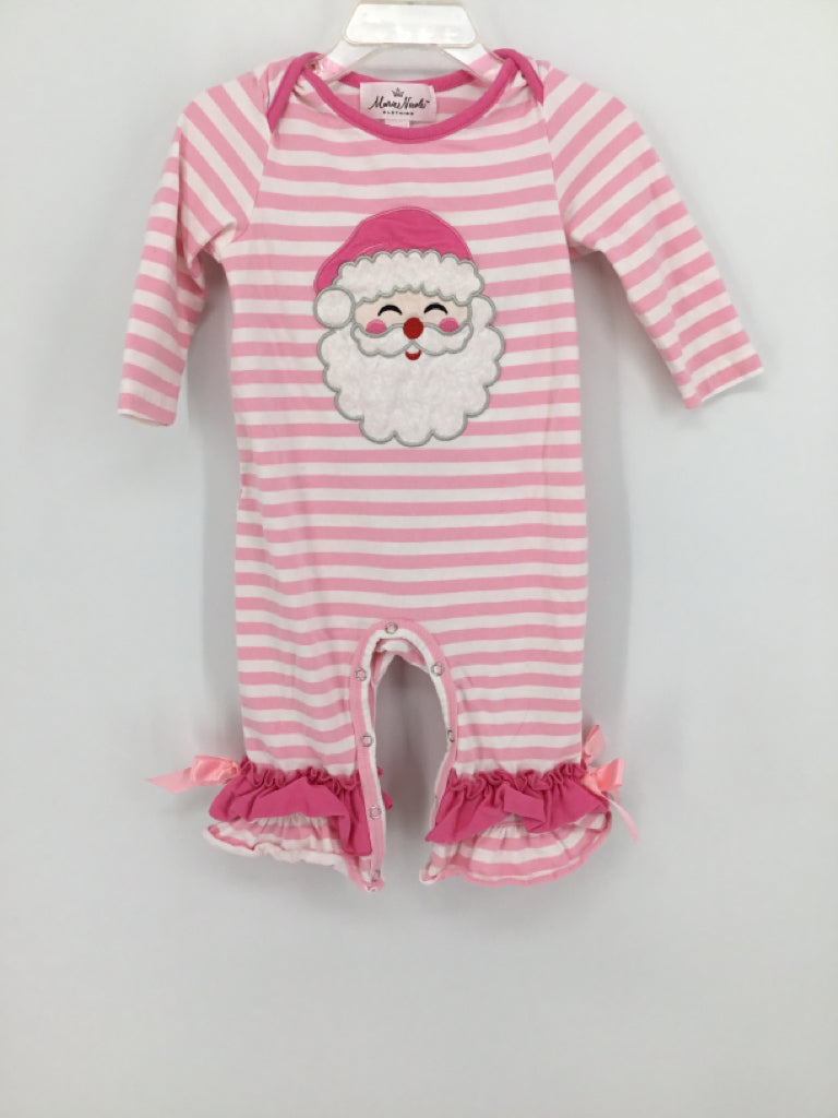 Marie Nicole Child Size 6-12 Months Pink Christmas Outfit
