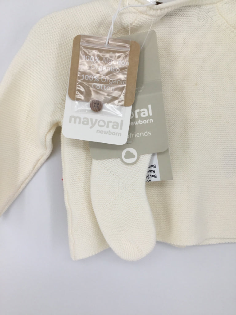 Mayoral Child Size Newborn Cream Sweater - girls