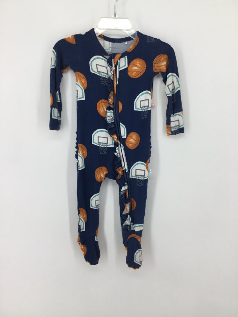 Posh Peanut Child Size 6-9 Months Blue Sleepers