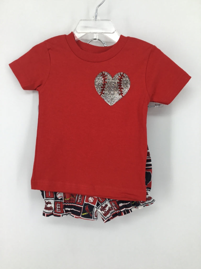 Creations of Grace Child Size 12-18 Months Red Outfit - girls