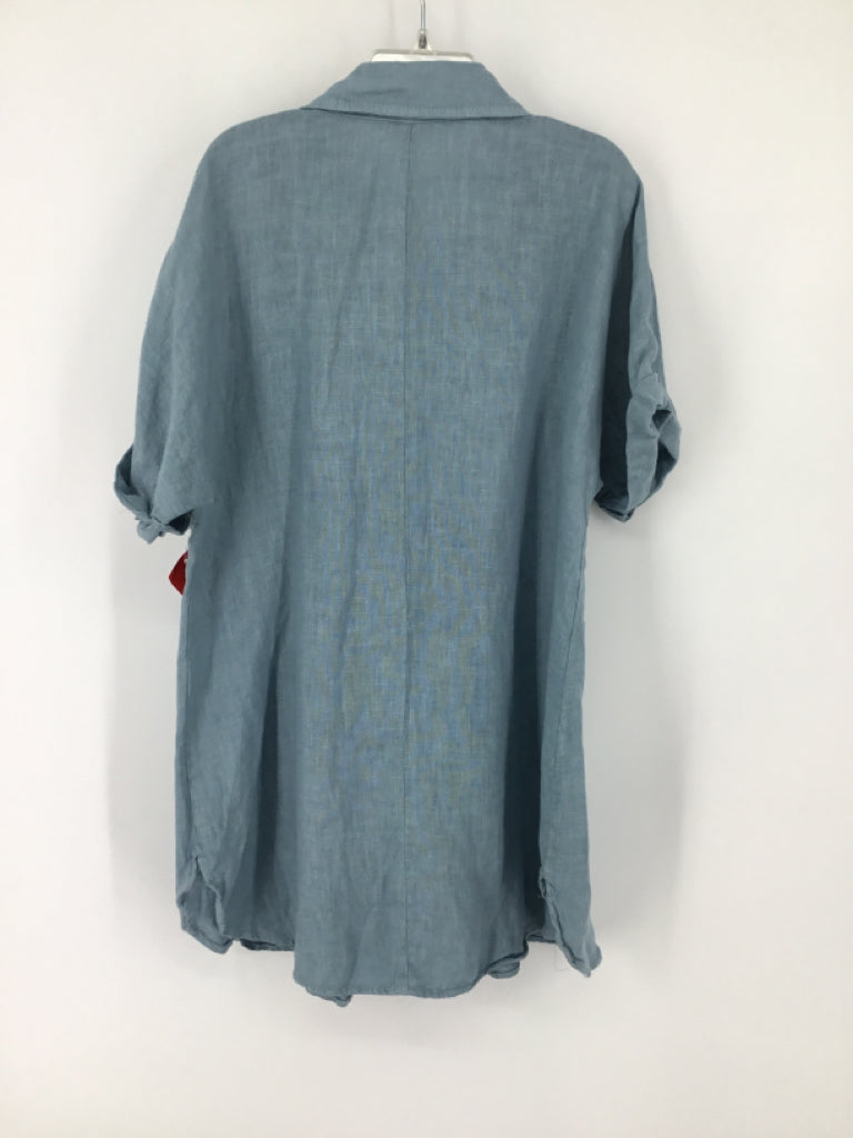 Zara Child Size 6 Blue Shirt - girls