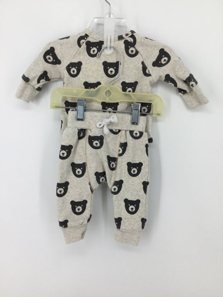 Little One Shop Child Size 3 Months Tan Print Outfit - boys