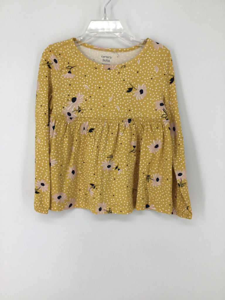 Carter's Child Size 5 Yellow Shirt - girls