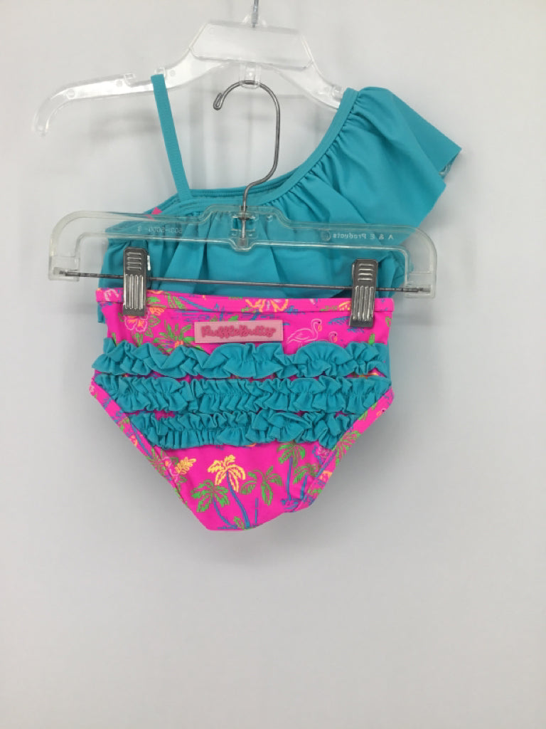 Ruffle Butts Child Size 18-24 Months Blue Swimwear - girls