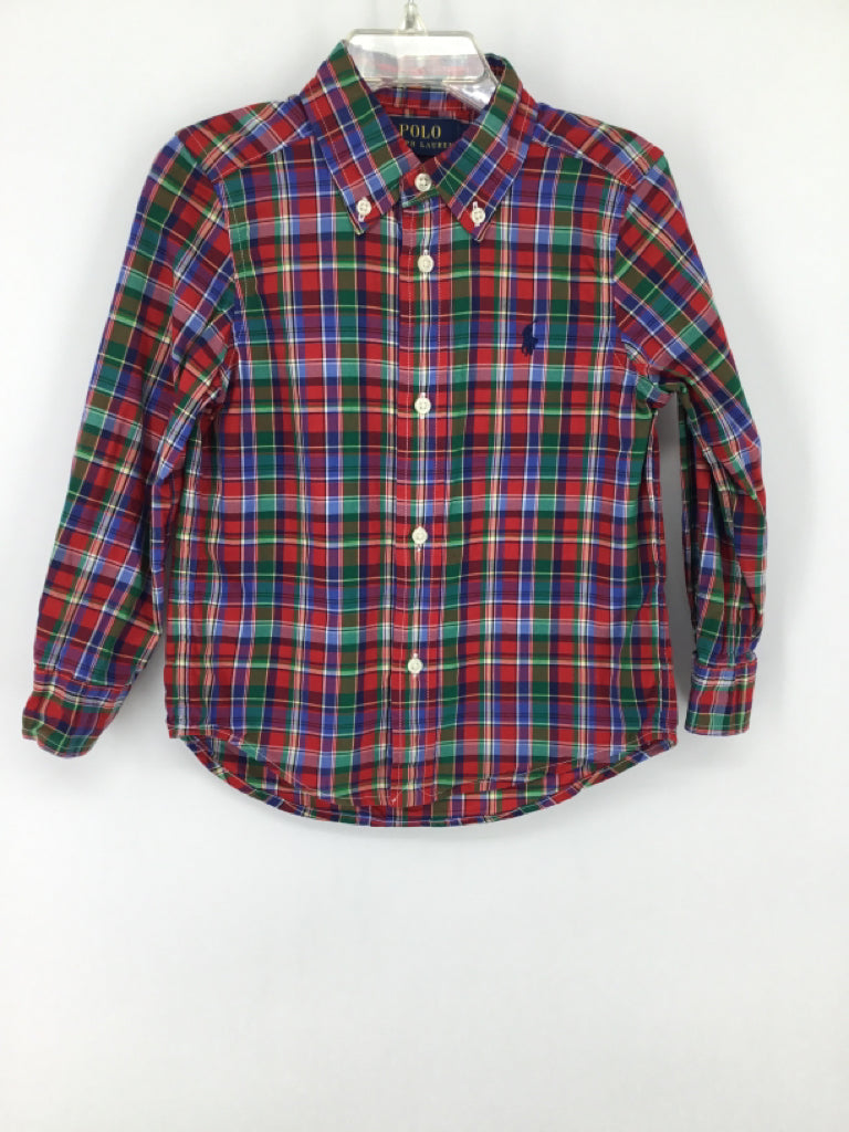 Ralph Lauren Child Size 3 Red daisy Shirt - boys