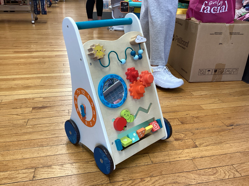 B Toys Little Learning Steps Wooden Activity Walker