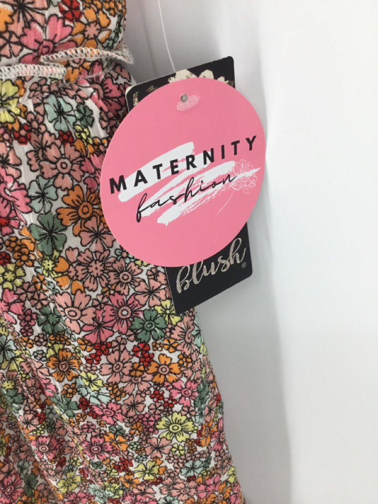 Hint of Blush Size L Cotton Blend Dress - Maternity