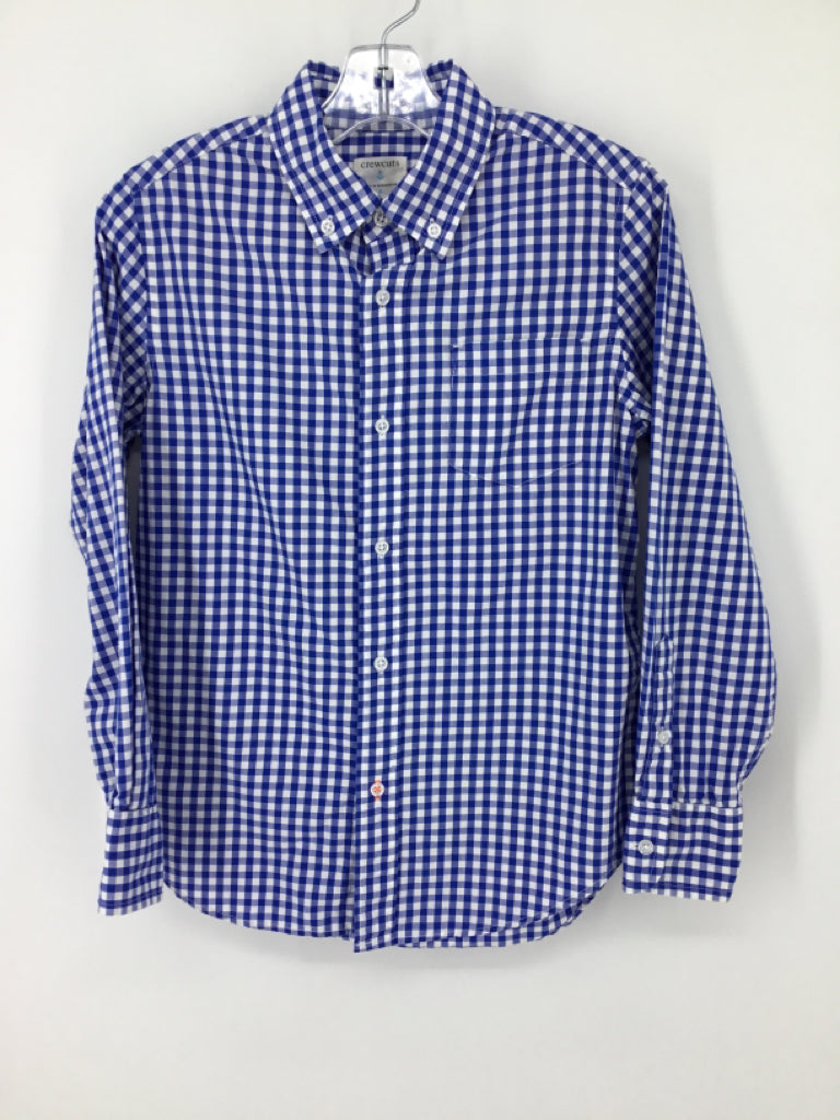 Crewcuts Child Size 8 Blue Gingham Shirt - boys