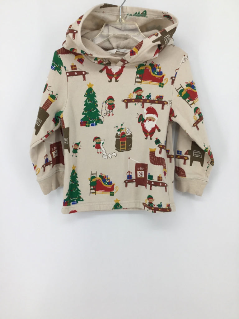 H & M Child Size 2 Tan Christmas Sweatshirt