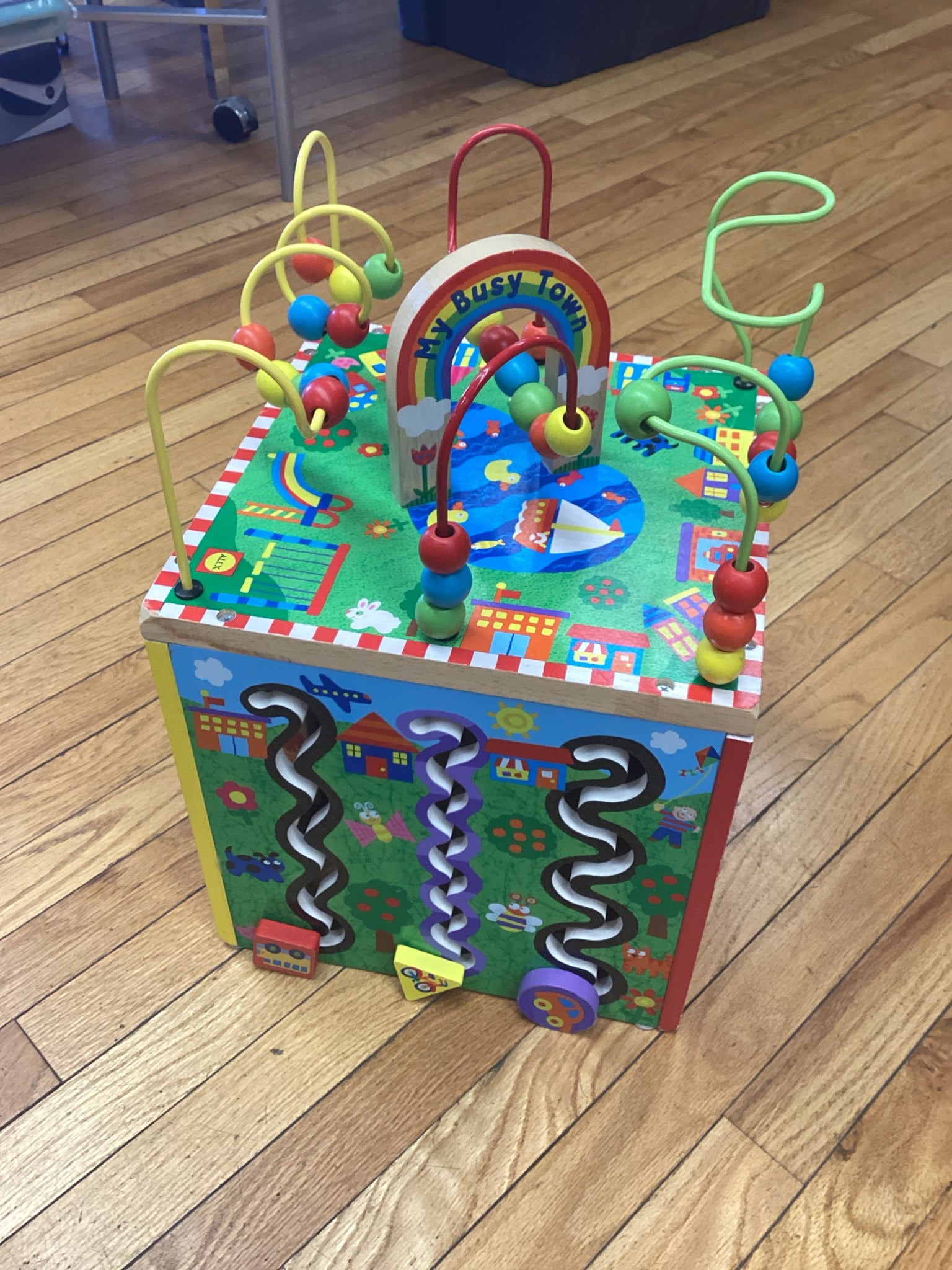 Alex My Busy Town Wooden Activity Cube