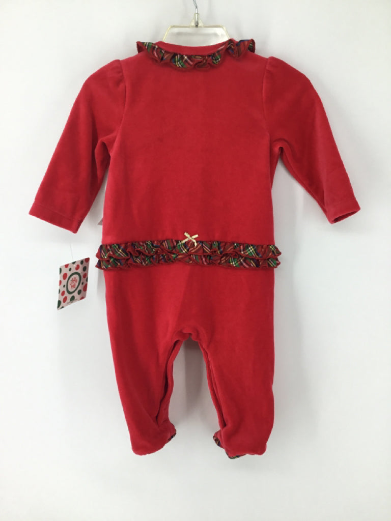 Little Me Child Size 6 Months Red Christmas Outfit