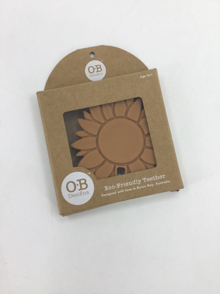 OB Designs Orange Silicone Sunflower Teether