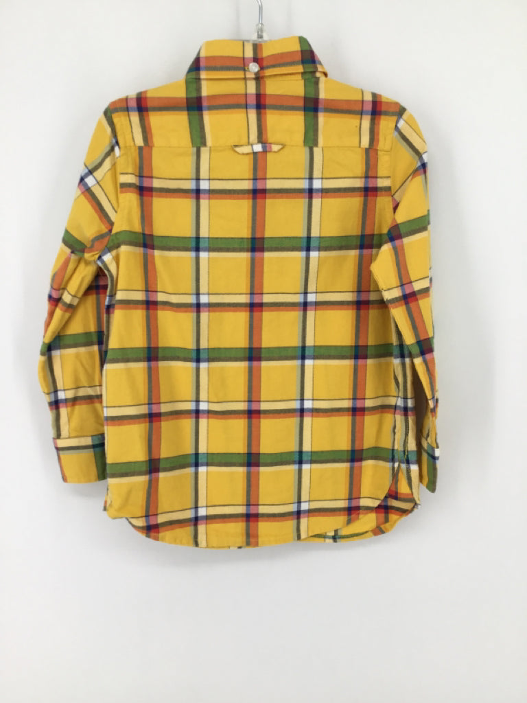 Janie and Jack Child Size 3 Yellow Plaid Shirt - boys